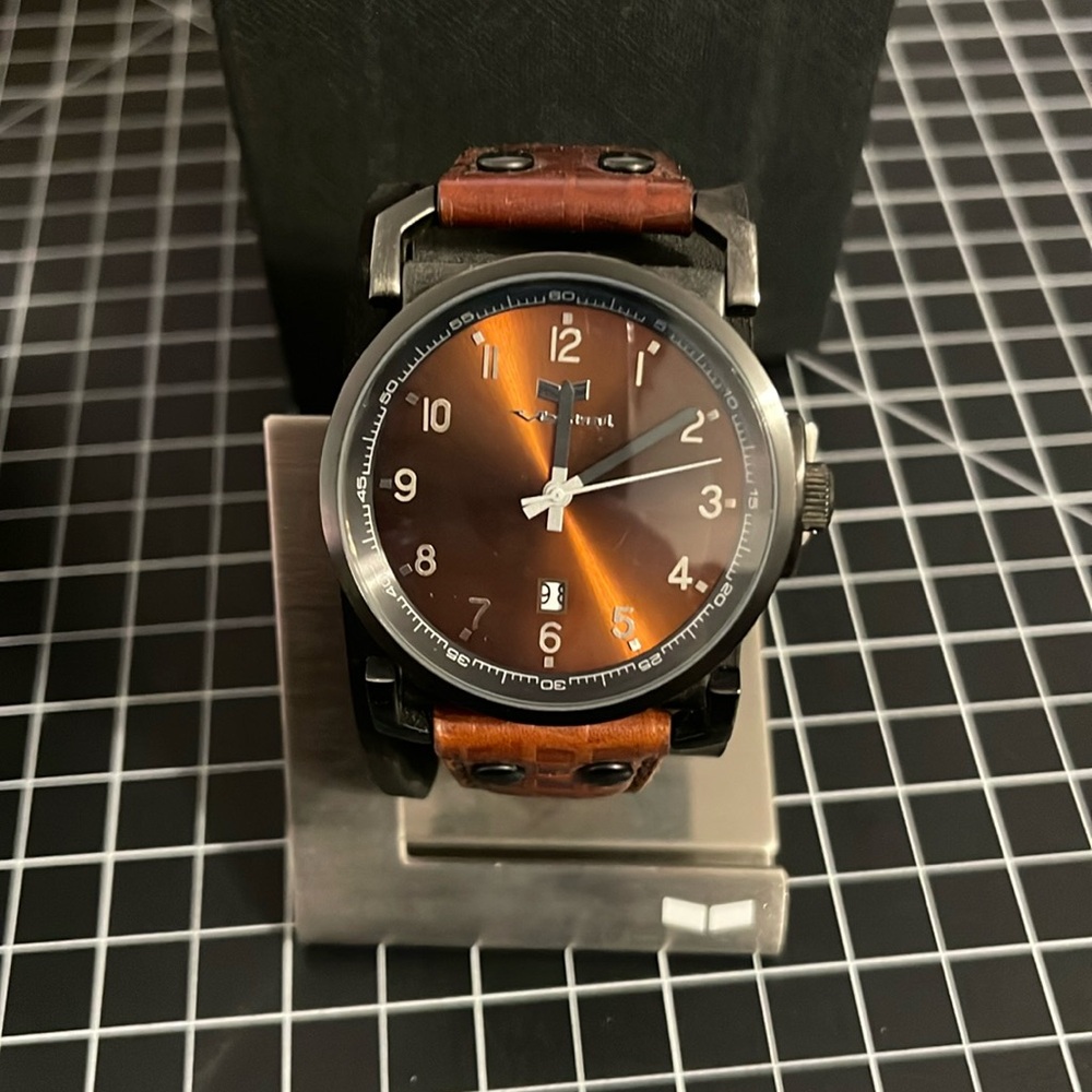 Vestal Brown Face Leather Watch